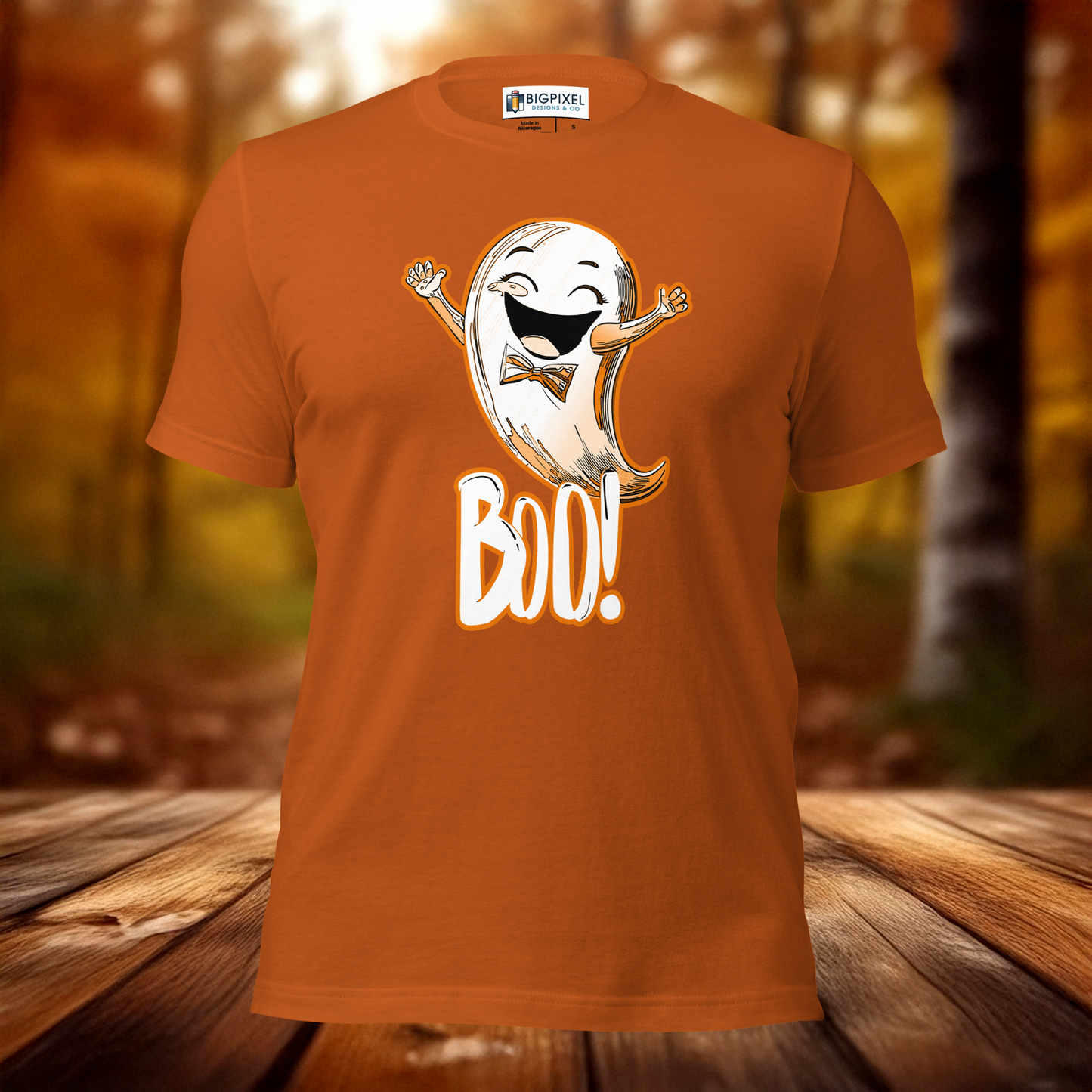 Cute Ghost “Boo!” Unisex Halloween T-Shirt for Men & Women