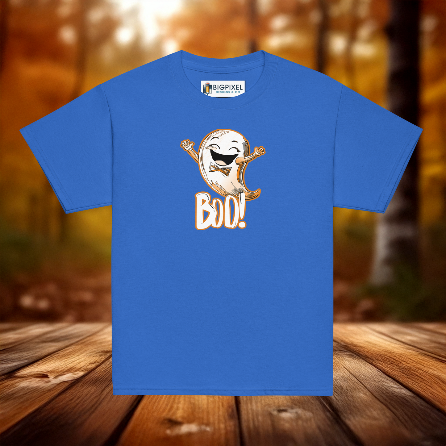 Cute Ghost “Boo!” Halloween T-Shirt for Youth