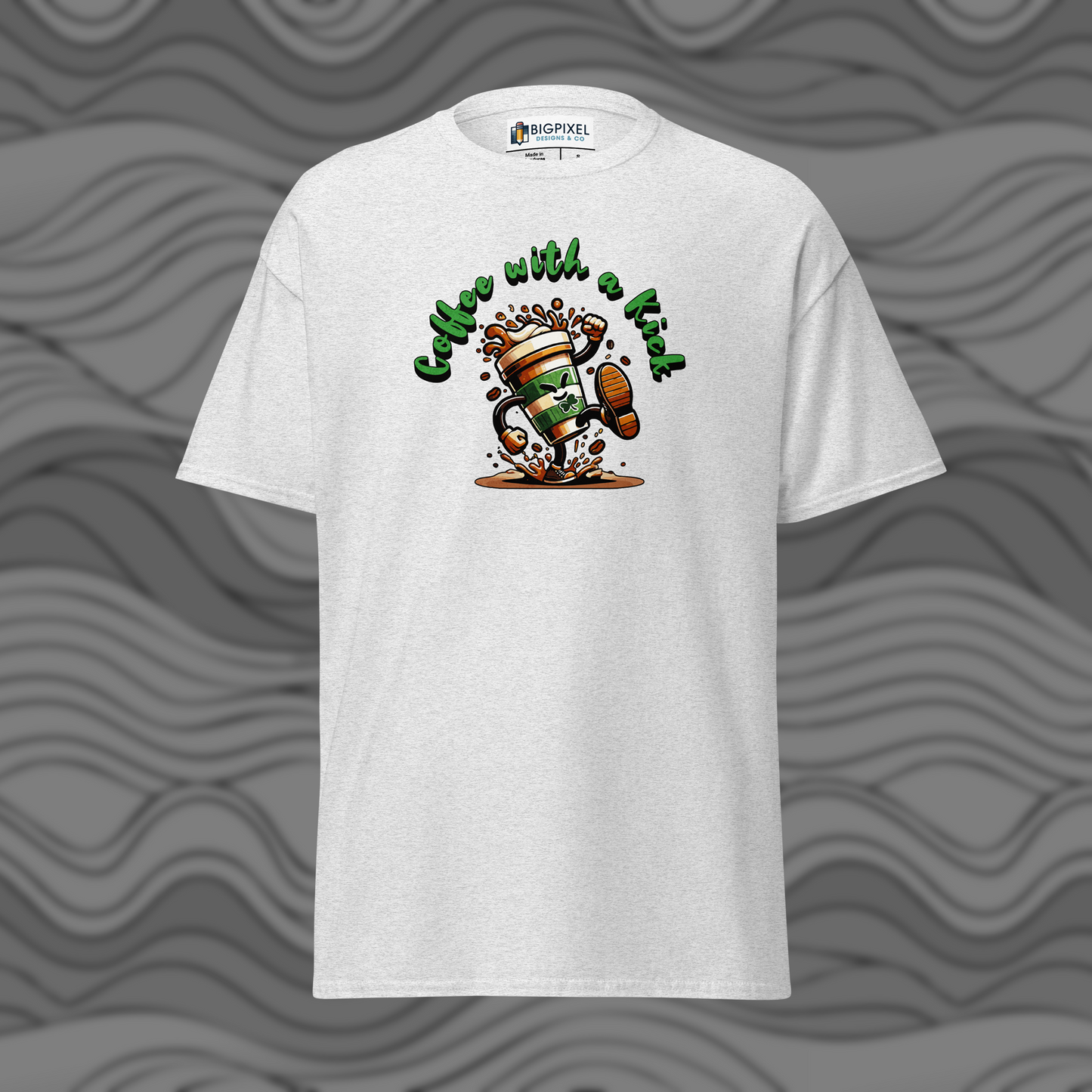 Coffee With A Kick Unisex T-Shirt Fun Gift for Coffee Lovers