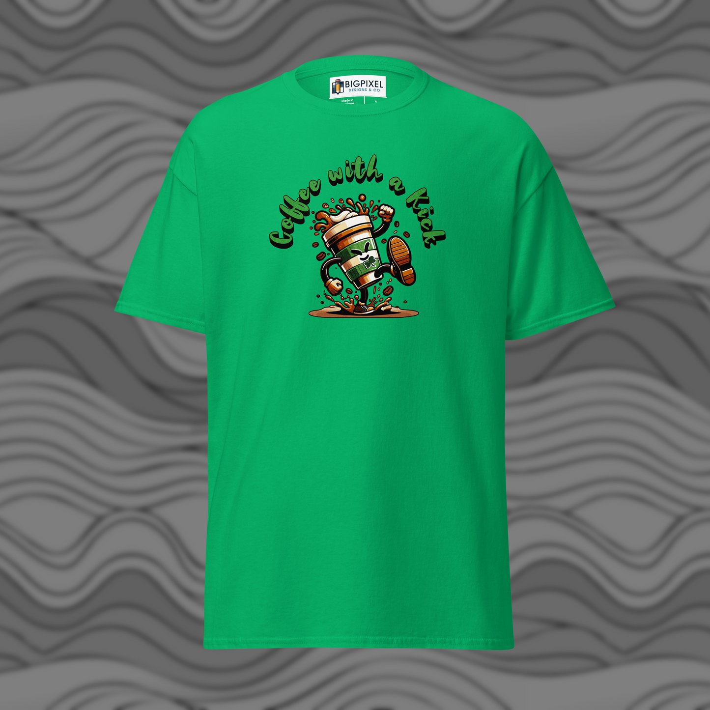 Coffee With A Kick Unisex T-Shirt Fun Gift for Coffee Lovers