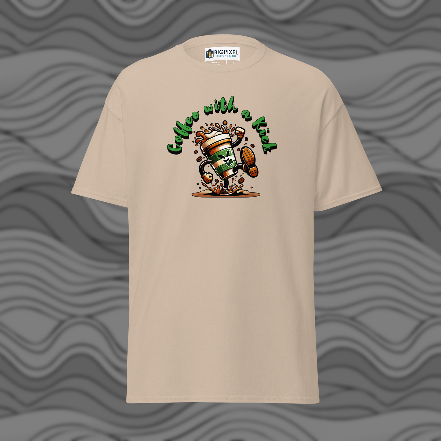 Coffee With A Kick Unisex T-Shirt Fun Gift for Coffee Lovers