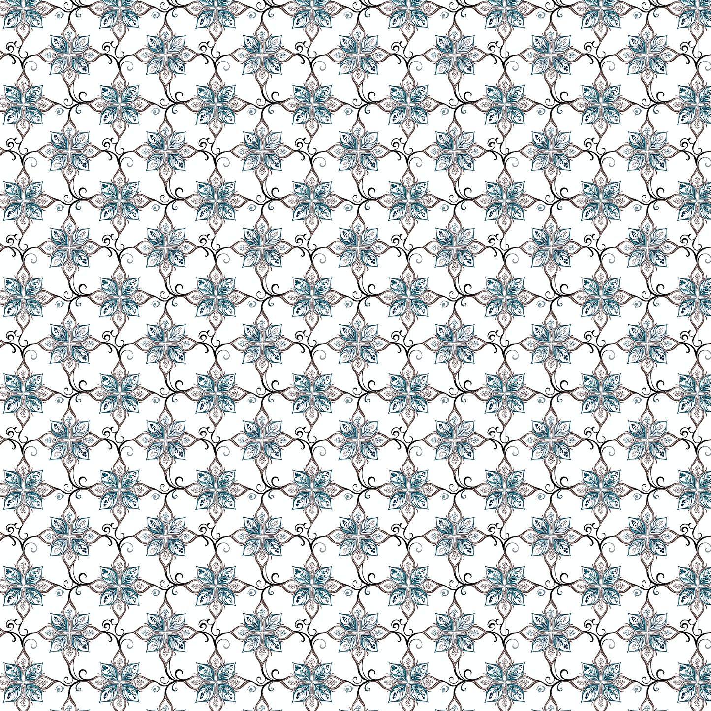 Teal Tapestry Button Up Shirt