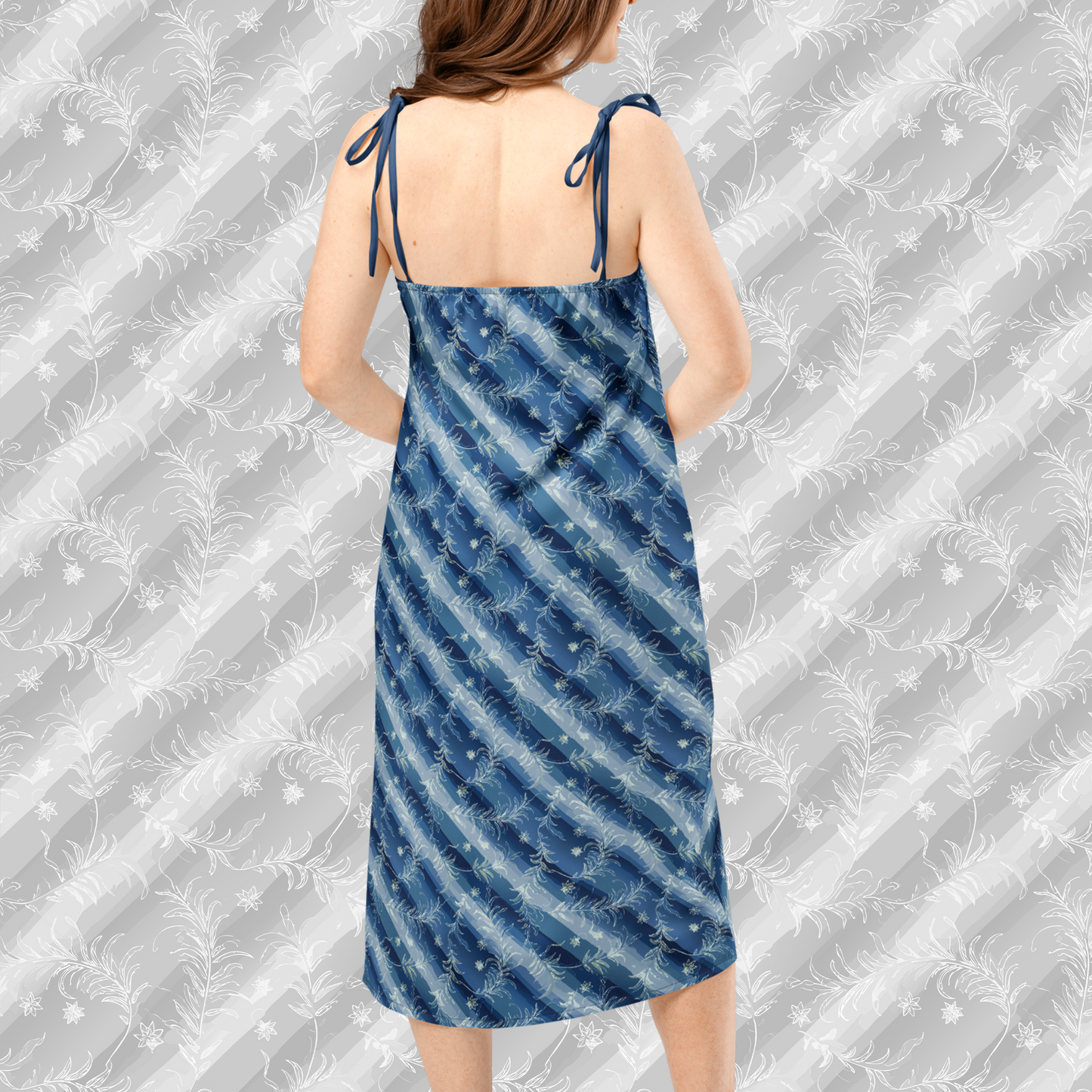 Featherlight Tides Midi Dress