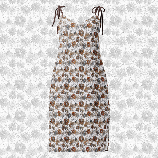 Rustleaf Sketch floral Midi Dress