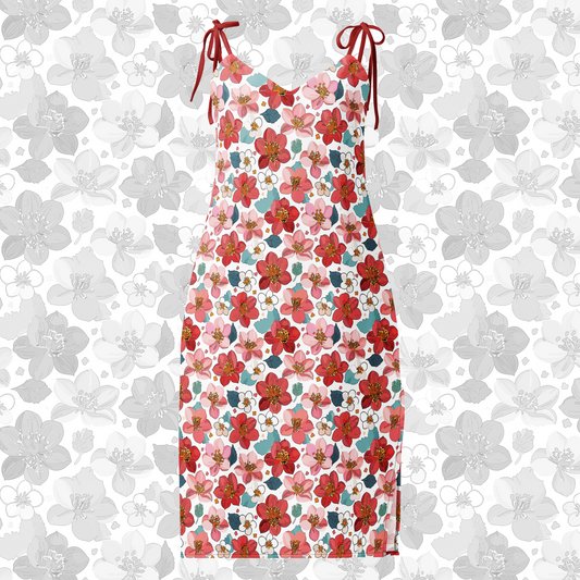 Roselle Mist Floral Midi Dress