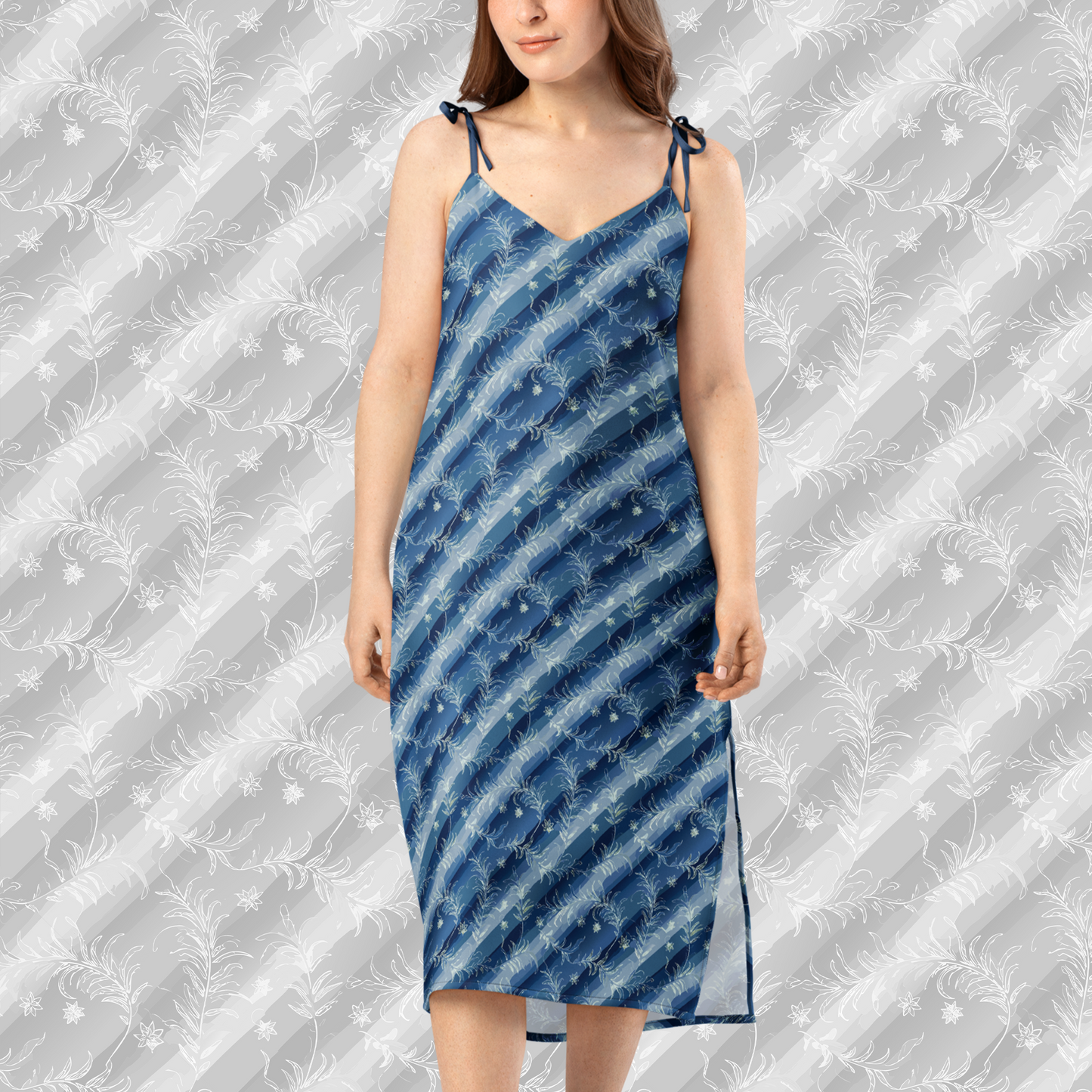 Featherlight Tides Midi Dress