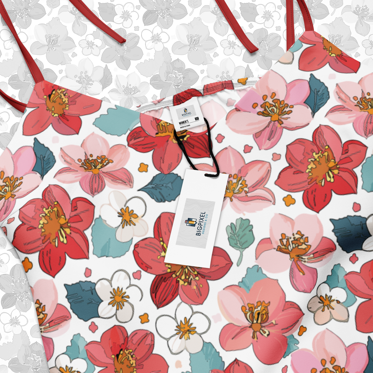 Roselle Mist Floral Midi Dress