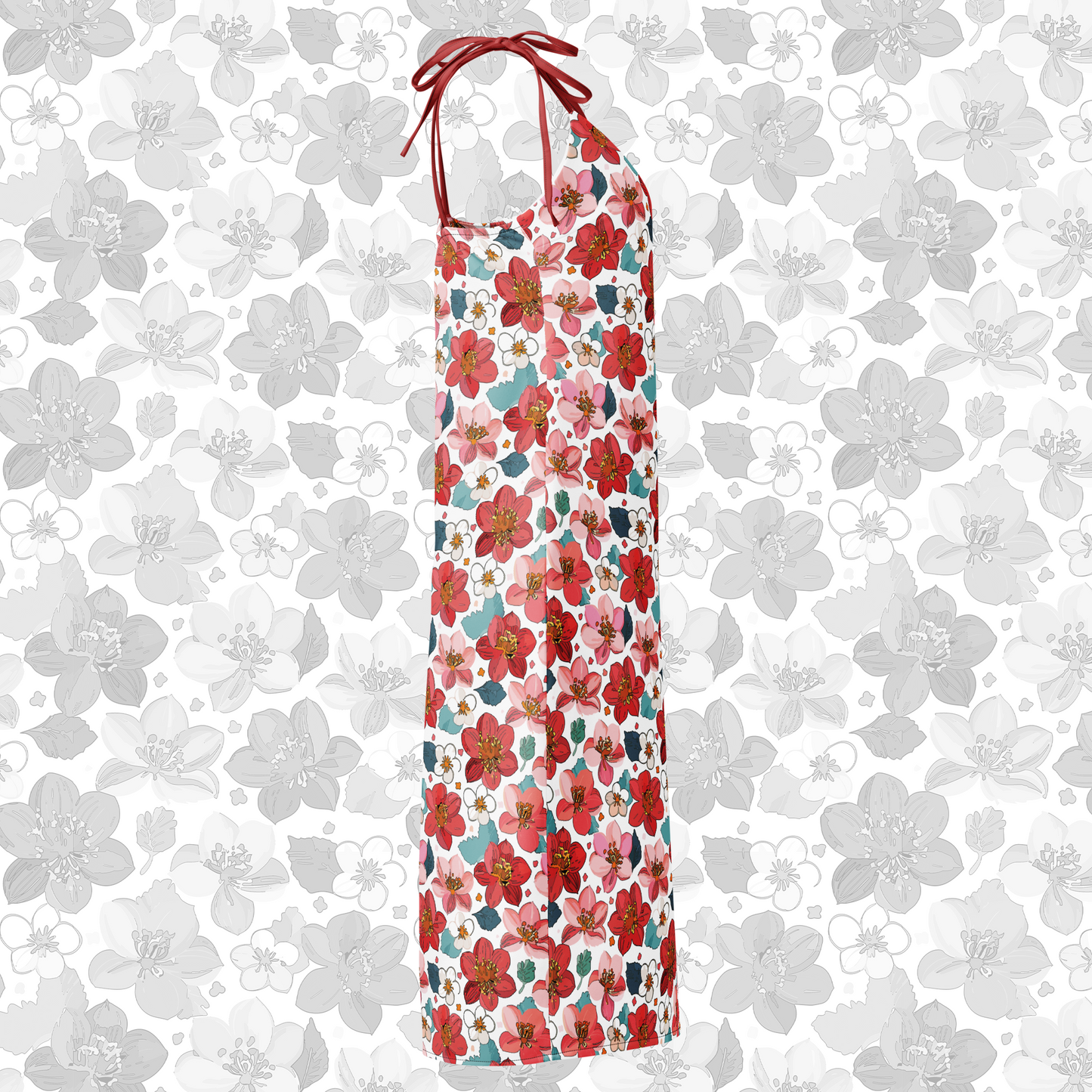 Roselle Mist Floral Midi Dress
