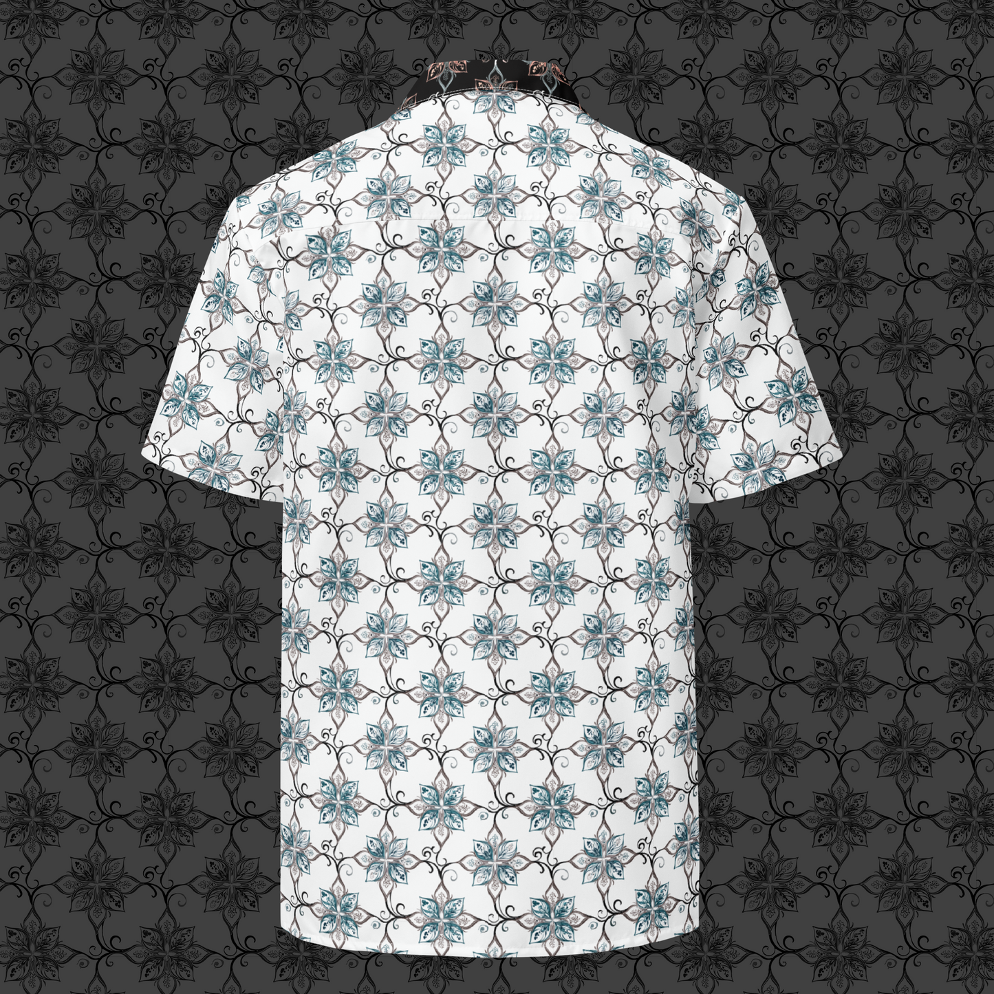 Teal Tapestry Button Up Shirt