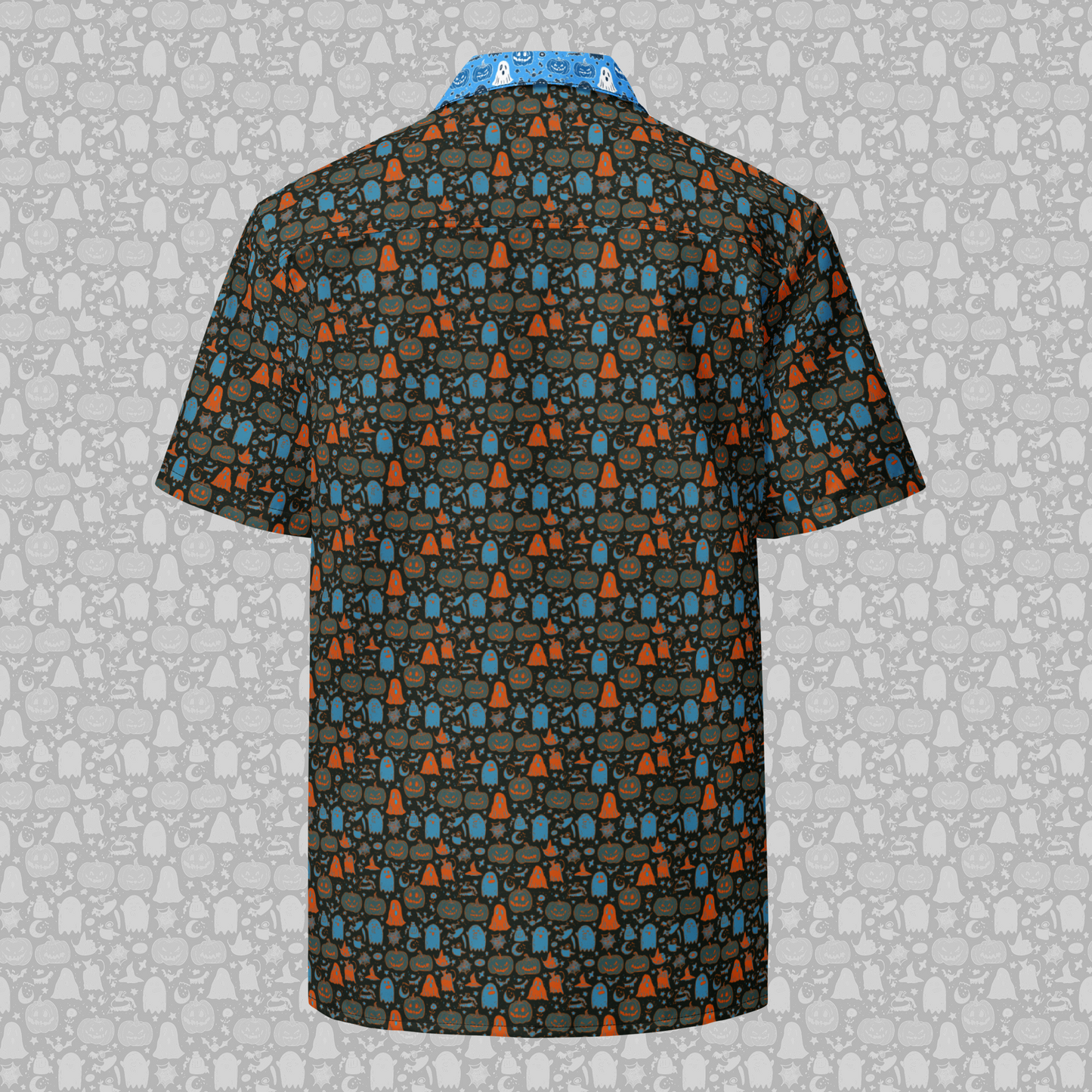Spooky Scatter Halloween Button-Up Shirt