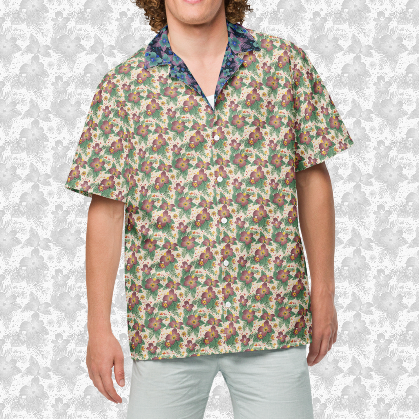 Tropical Afterglow Floral Button Up Shirt