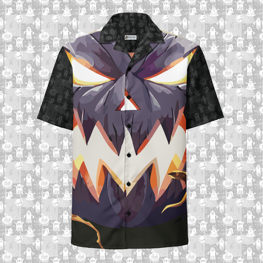 Haunted Harmony Men’s Button Up Halloween Shirt