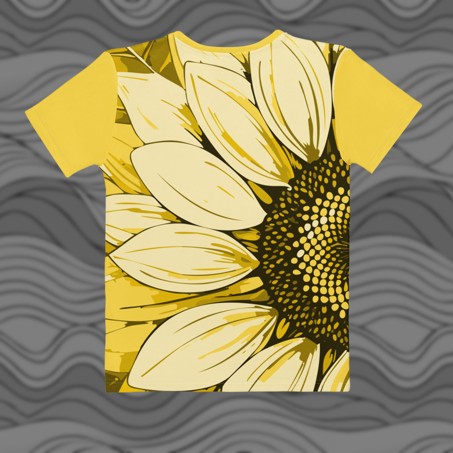 Women's Dual-Sided Sunflower Tee – Vibrant Floral Print for Spring & Summer