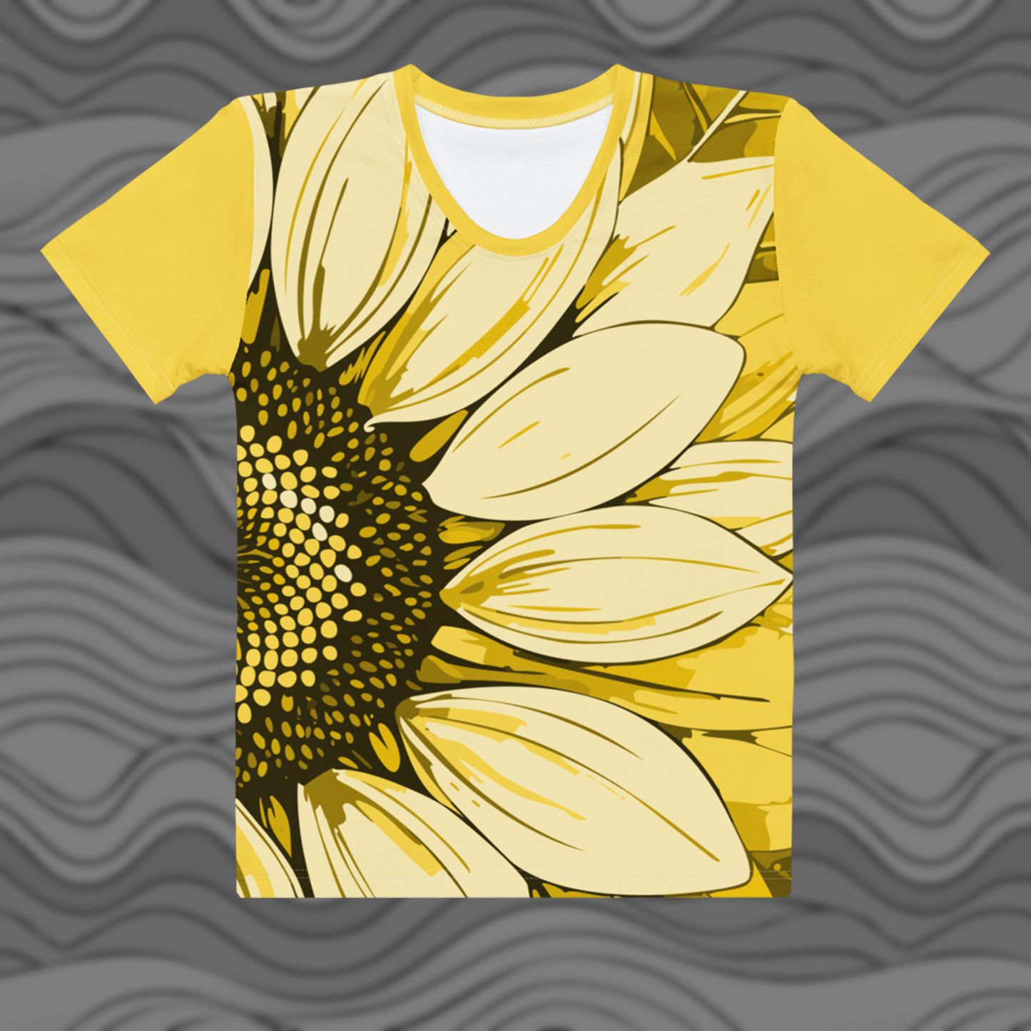 Women's Dual-Sided Sunflower Tee – Vibrant Floral Print for Spring & Summer