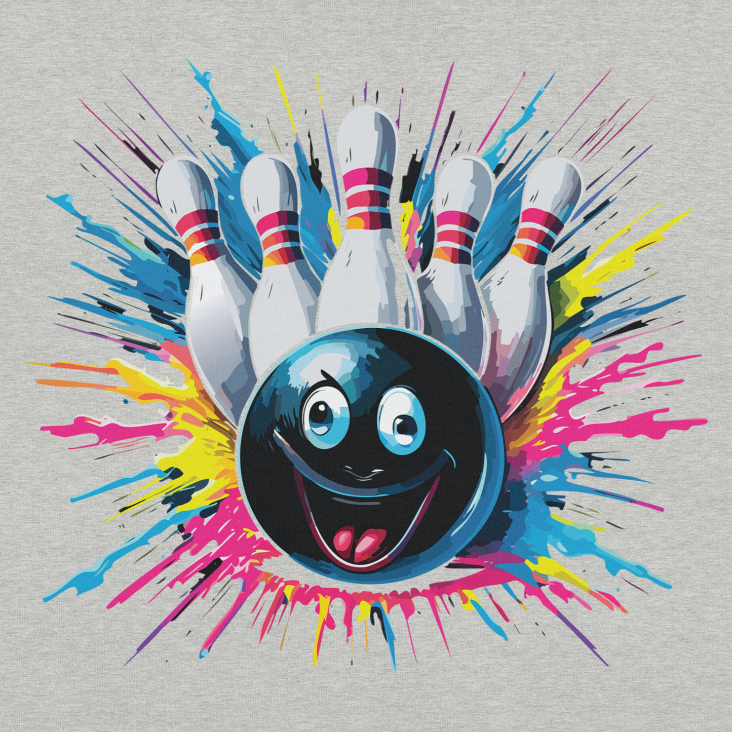 Splatter Strike Bowling Unisex t-shirt