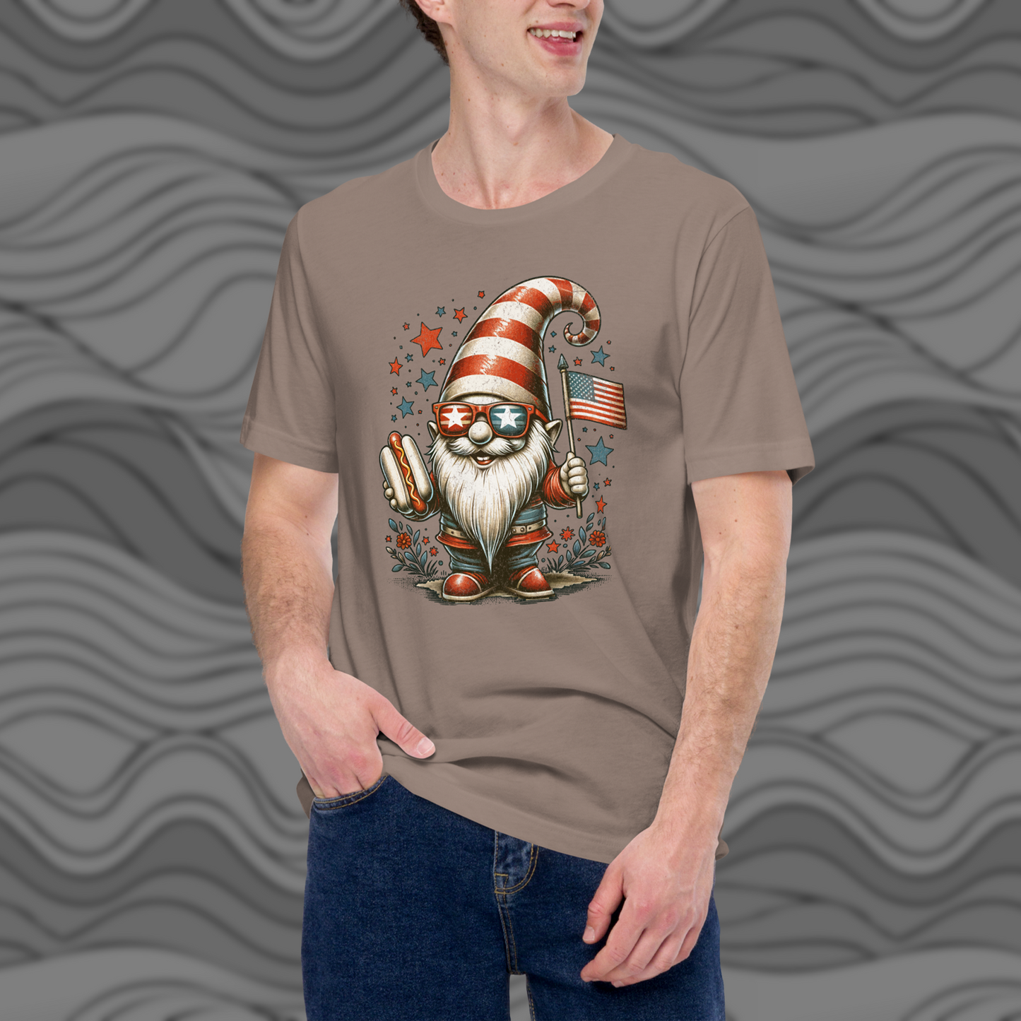 4th of July Gnome Graphic Unisex T-Shirt