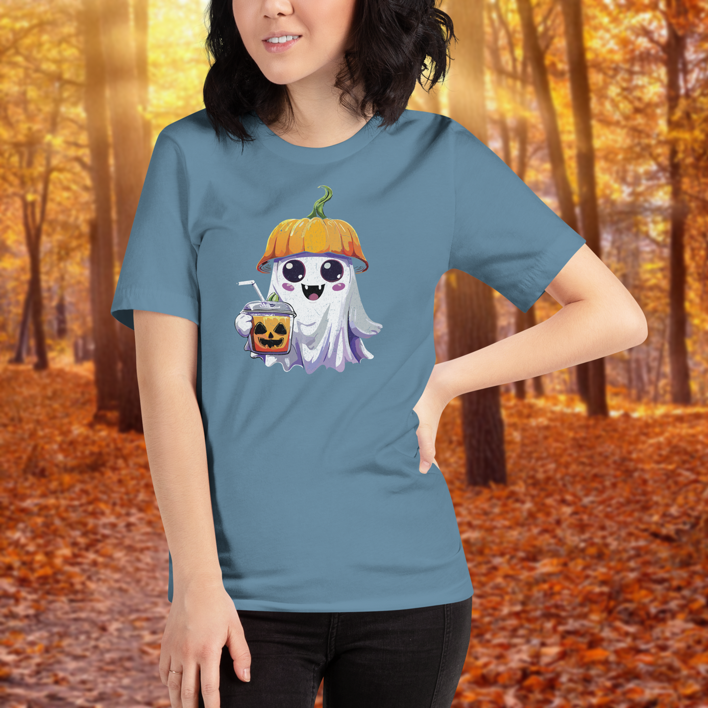 Spooky Sip Halloween Ghost Unisex T-Shirt
