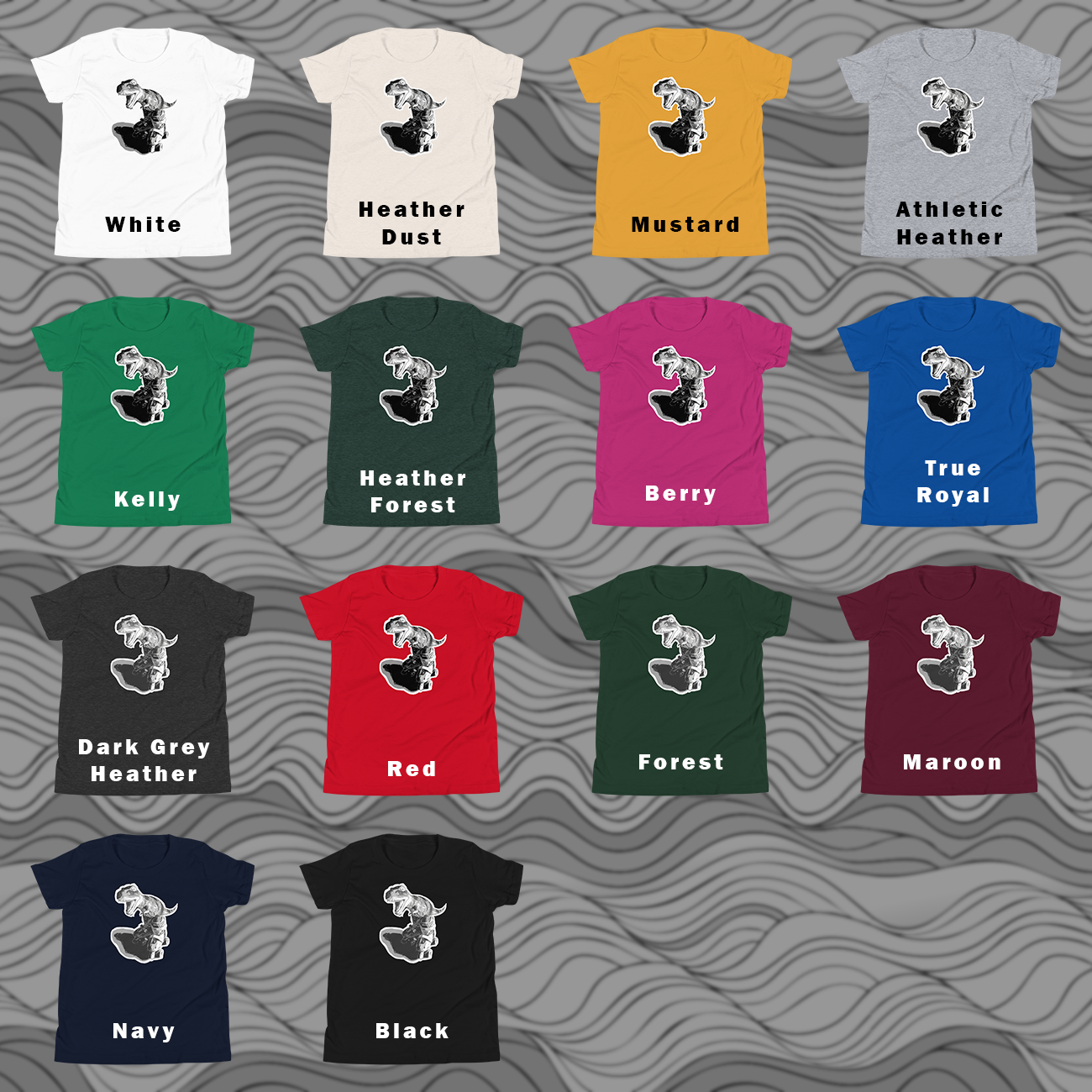 Kids Dinosaur Skating T-Shirt