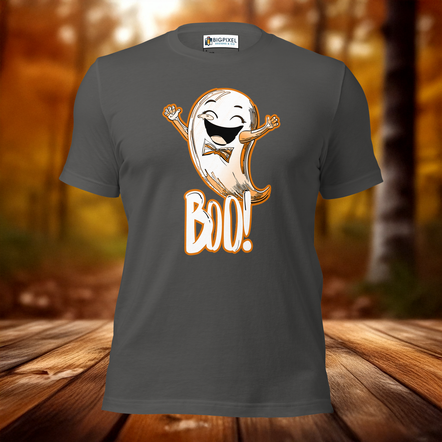 Cute Ghost “Boo!” Unisex Halloween T-Shirt for Men & Women