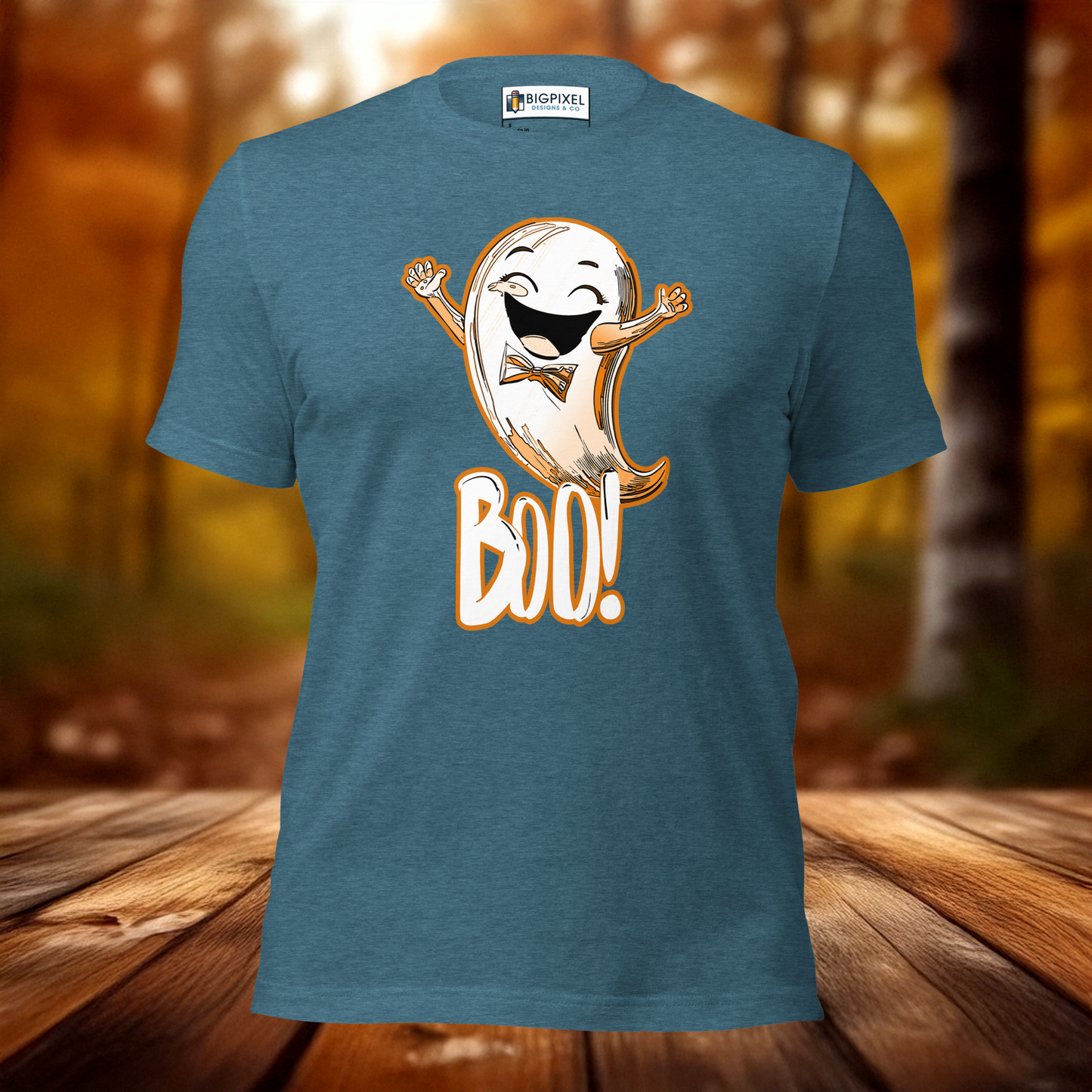 Cute Ghost “Boo!” Unisex Halloween T-Shirt for Men & Women