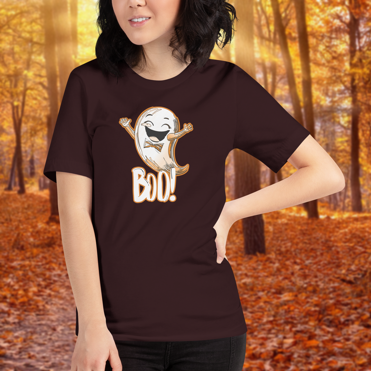 Cute Ghost “Boo!” Unisex Halloween T-Shirt for Men & Women