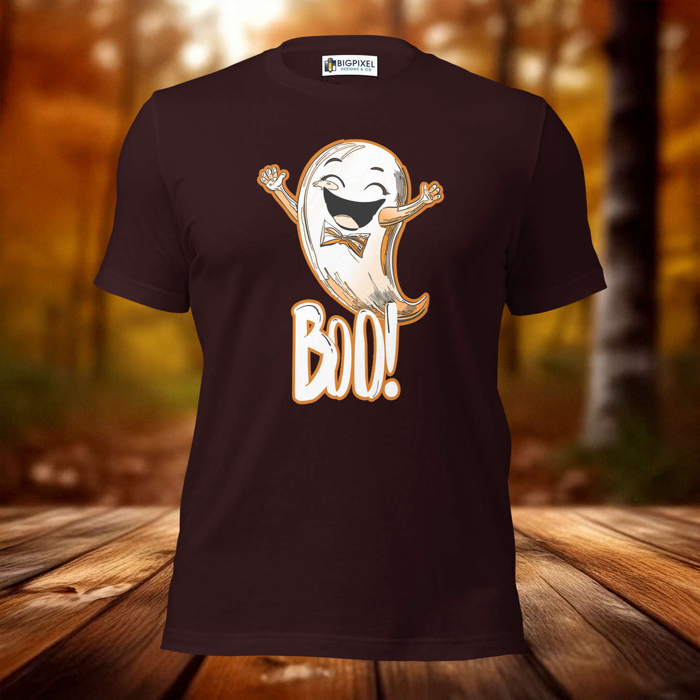 Cute Ghost “Boo!” Unisex Halloween T-Shirt for Men & Women