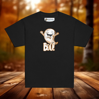 Cute Ghost “Boo!” Halloween T-Shirt for Youth