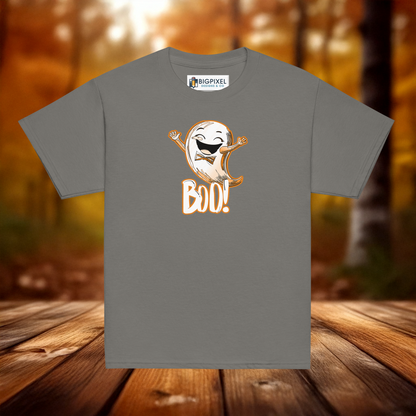 Cute Ghost “Boo!” Halloween T-Shirt for Youth