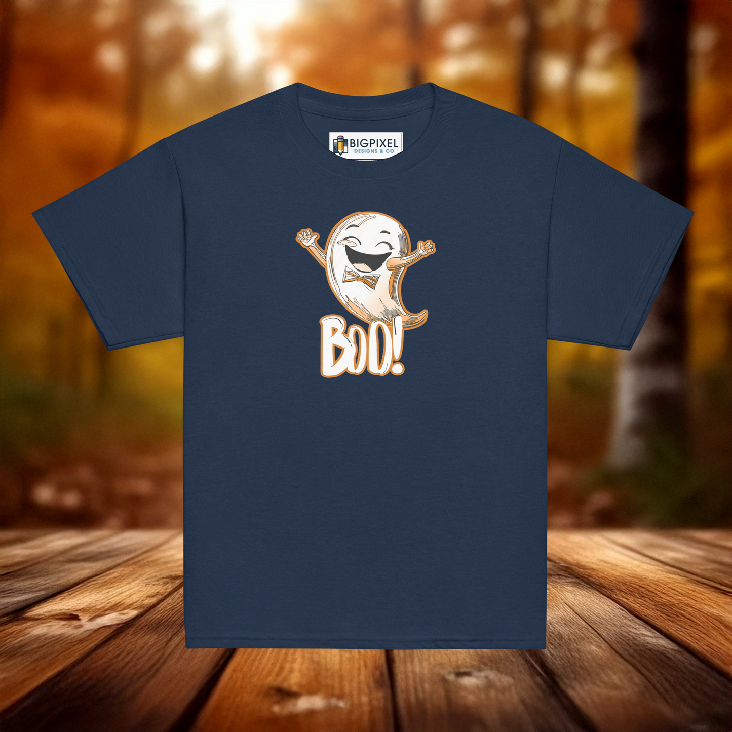Cute Ghost “Boo!” Halloween T-Shirt for Youth