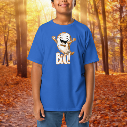 Cute Ghost “Boo!” Halloween T-Shirt for Youth
