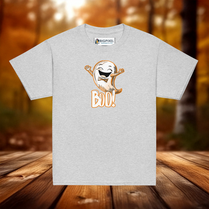 Cute Ghost “Boo!” Halloween T-Shirt for Youth