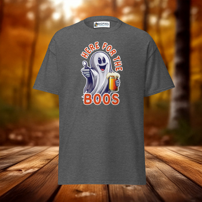 Here for the Boos Unisex Halloween T-Shirt Funny Ghost Design