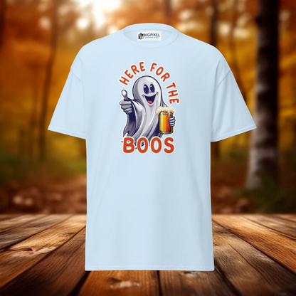 Here for the Boos Unisex Halloween T-Shirt Funny Ghost Design