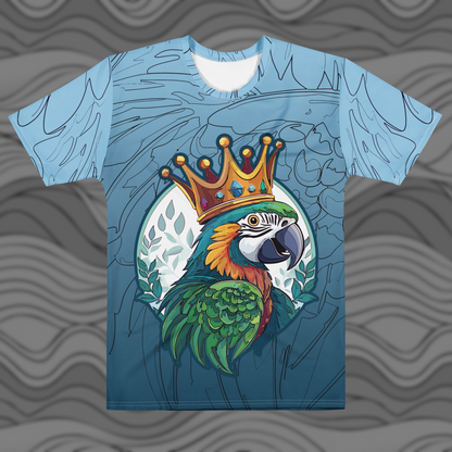 Royal Parrot King Men’s T-Shirt Bold Birdwatcher Gift