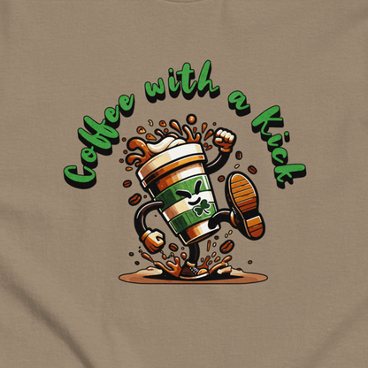 Coffee With A Kick Unisex T-Shirt Fun Gift for Coffee Lovers