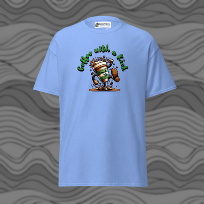 Coffee With A Kick Unisex T-Shirt Fun Gift for Coffee Lovers
