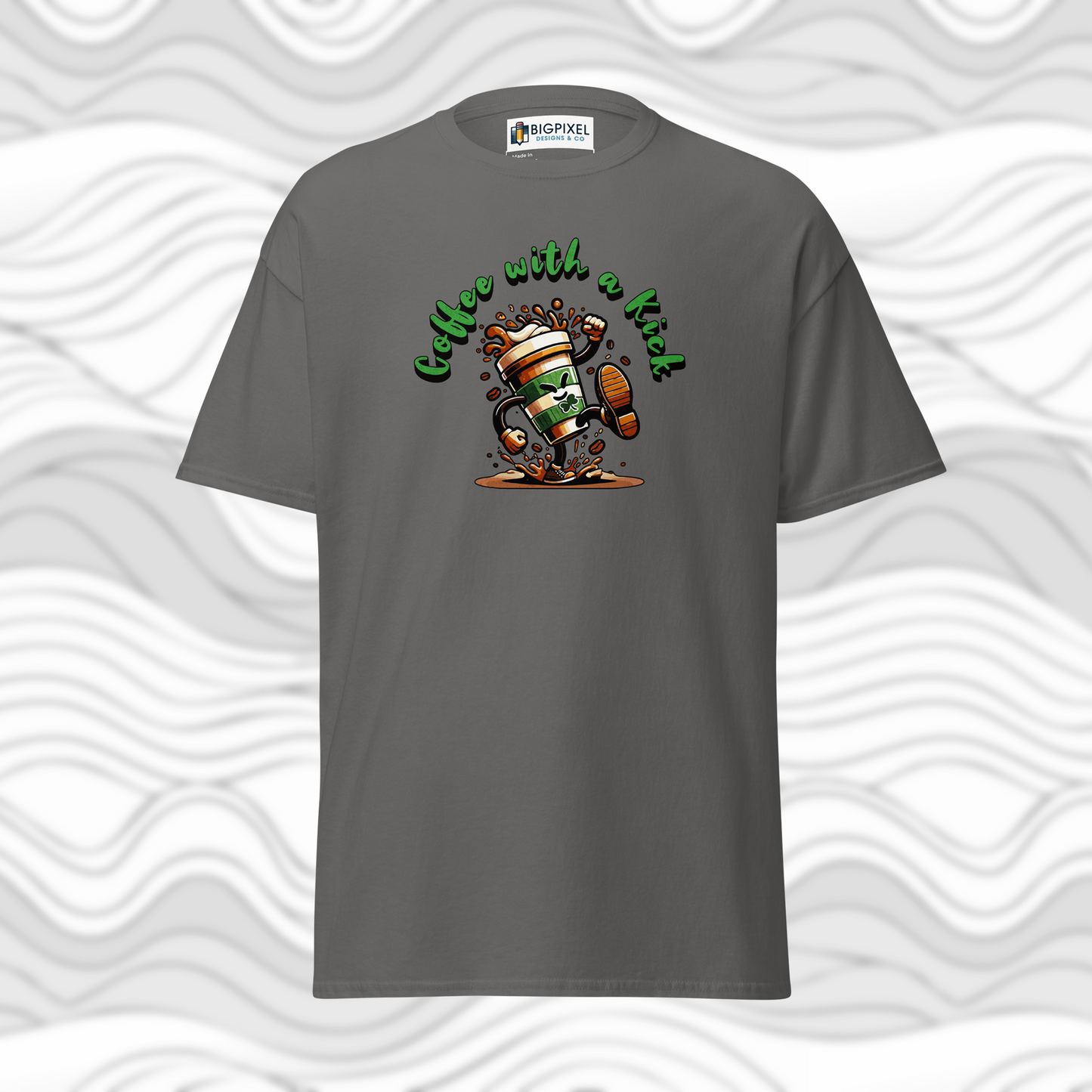 Coffee With A Kick Unisex T-Shirt Fun Gift for Coffee Lovers