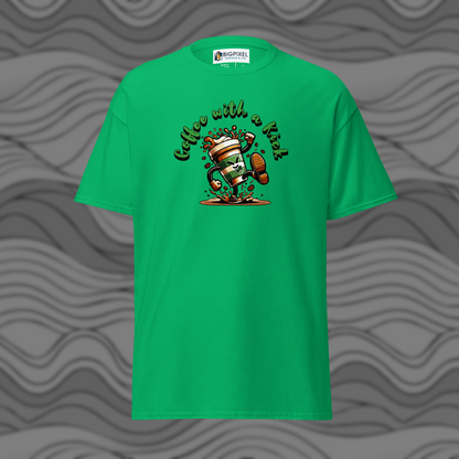 Coffee With A Kick Unisex T-Shirt Fun Gift for Coffee Lovers