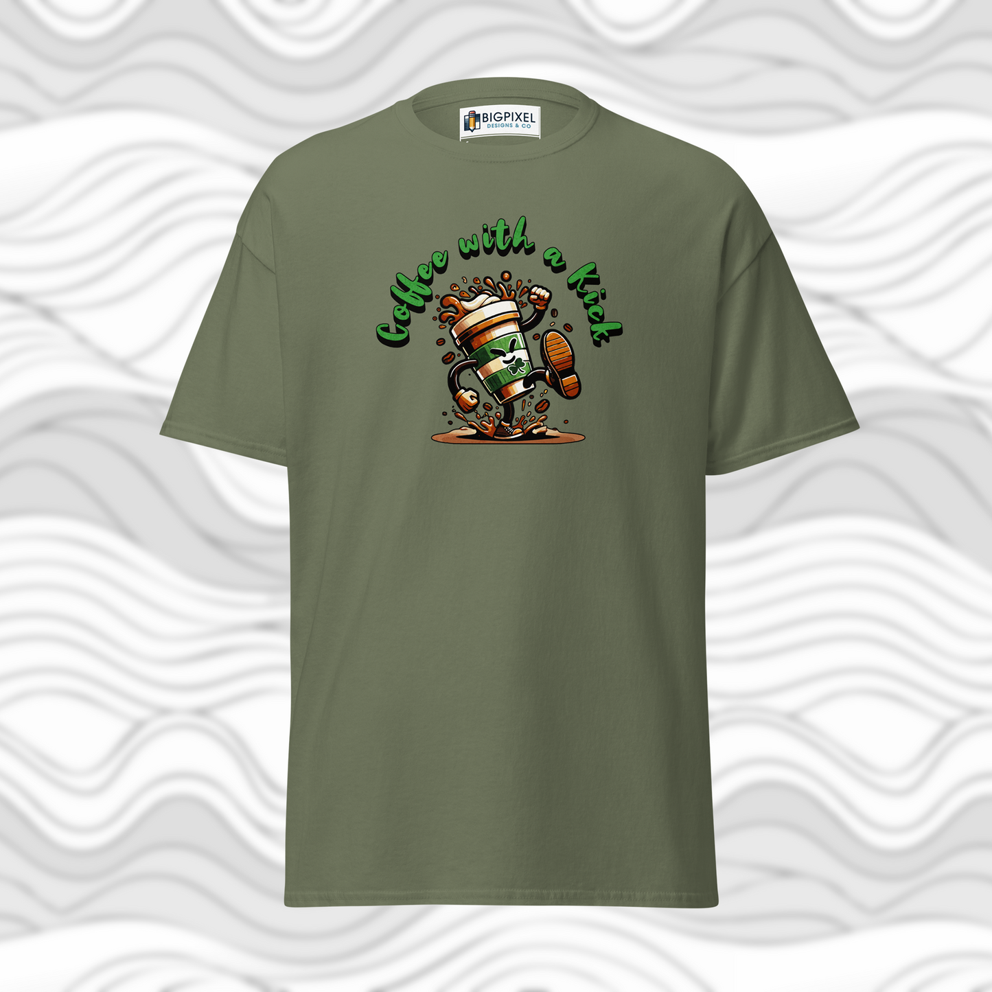 Coffee With A Kick Unisex T-Shirt Fun Gift for Coffee Lovers