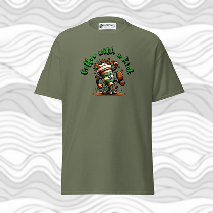 Coffee With A Kick Unisex T-Shirt Fun Gift for Coffee Lovers
