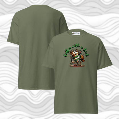 Coffee With A Kick Unisex T-Shirt Fun Gift for Coffee Lovers