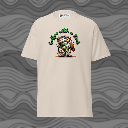 Coffee With A Kick Unisex T-Shirt Fun Gift for Coffee Lovers