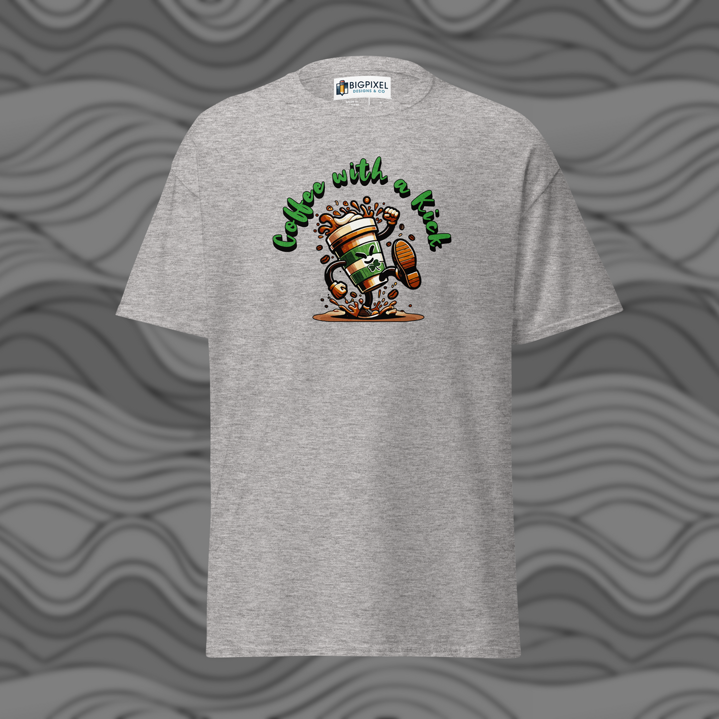 Coffee With A Kick Unisex T-Shirt Fun Gift for Coffee Lovers