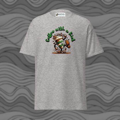 Coffee With A Kick Unisex T-Shirt Fun Gift for Coffee Lovers