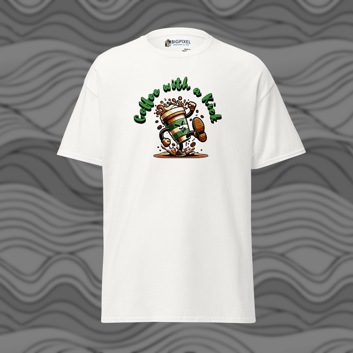 Coffee With A Kick Unisex T-Shirt Fun Gift for Coffee Lovers