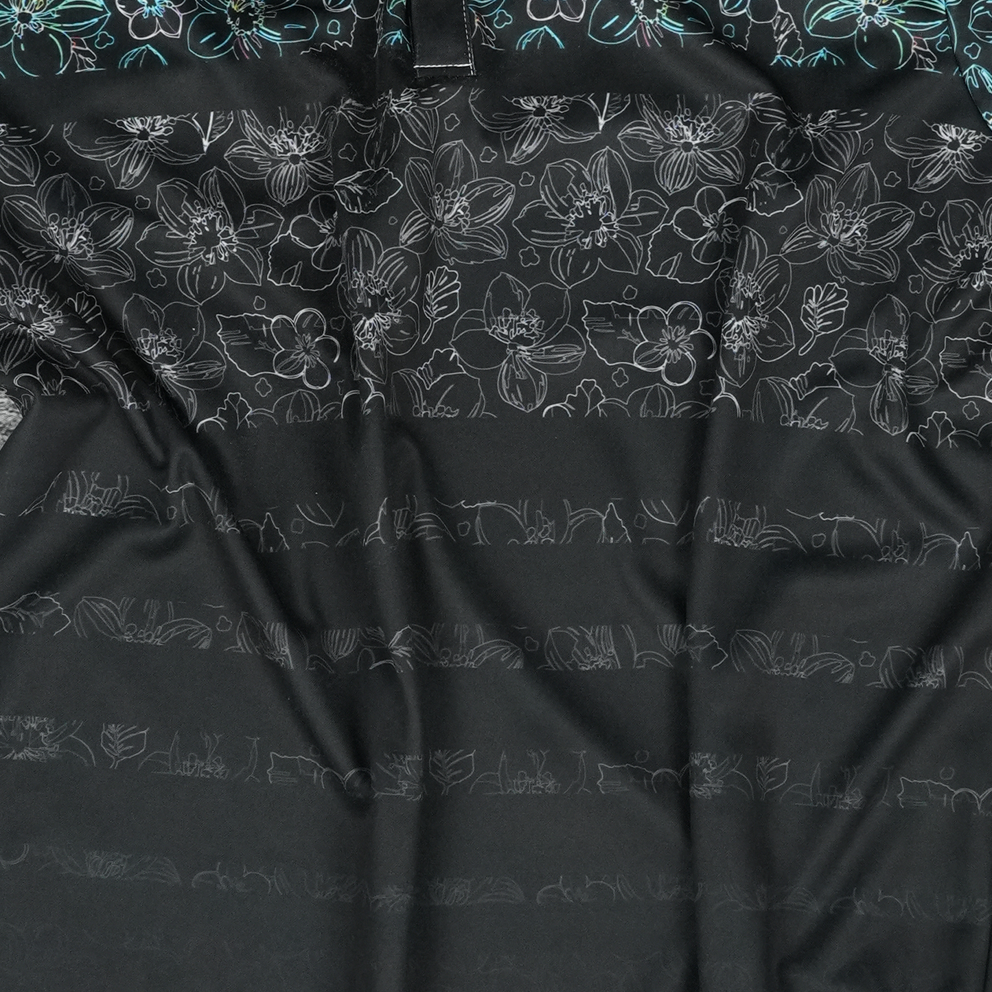 Midnight Floral Glow Unisex Polo Shirt