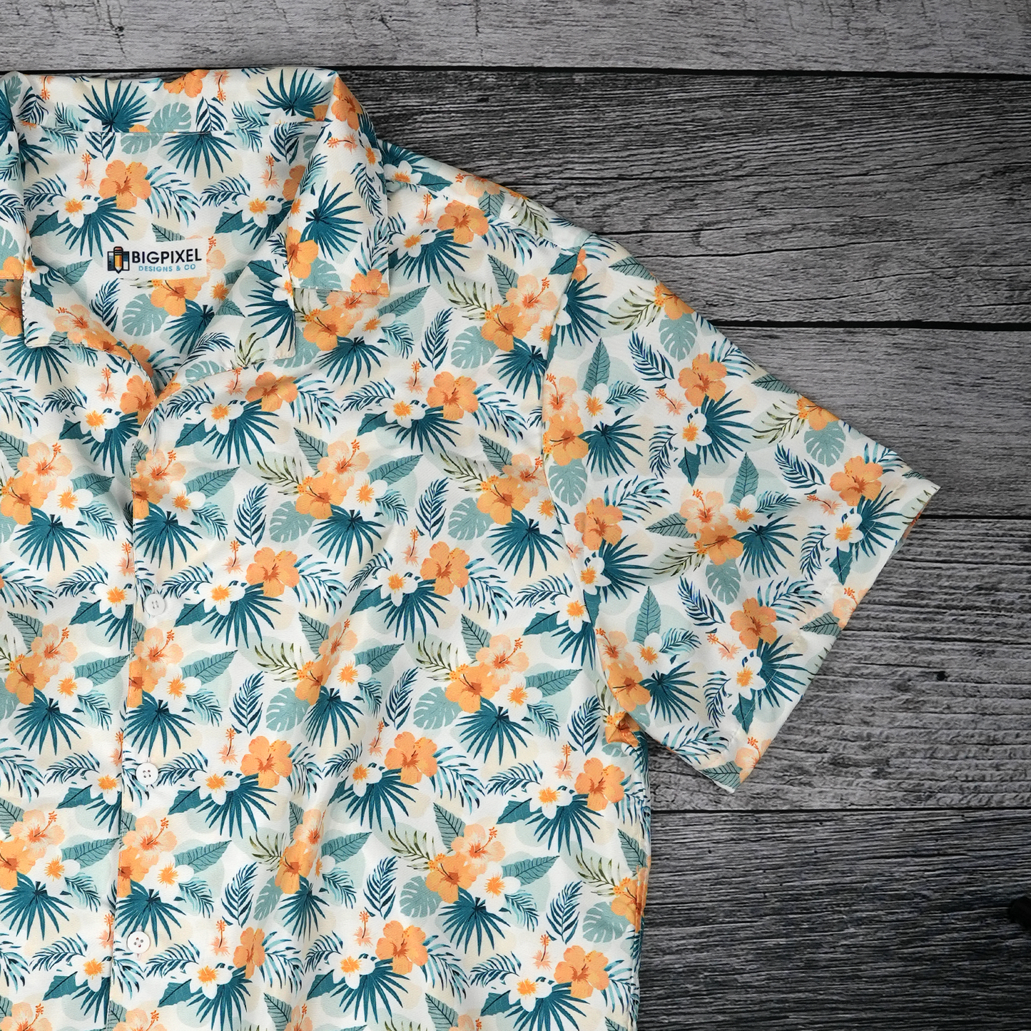 Lush Hibiscus Button Up Shirt