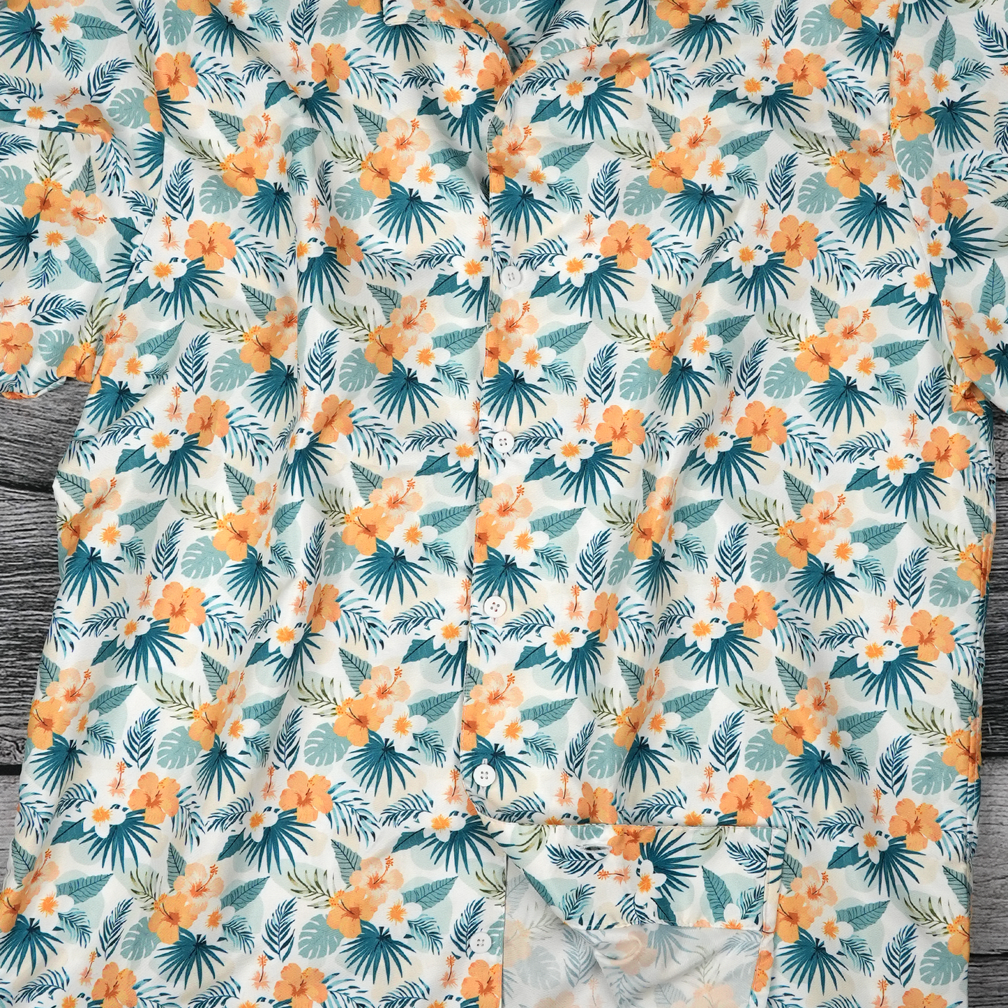 Lush Hibiscus Button Up Shirt