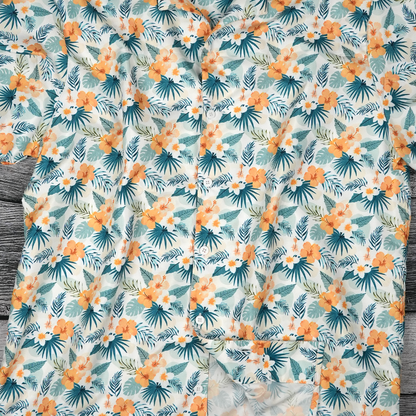 Lush Hibiscus Button Up Shirt