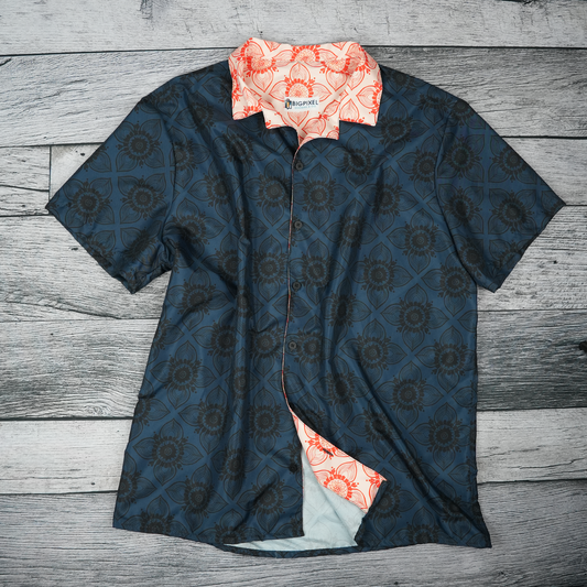 Orchid Grid Button Up Shirt